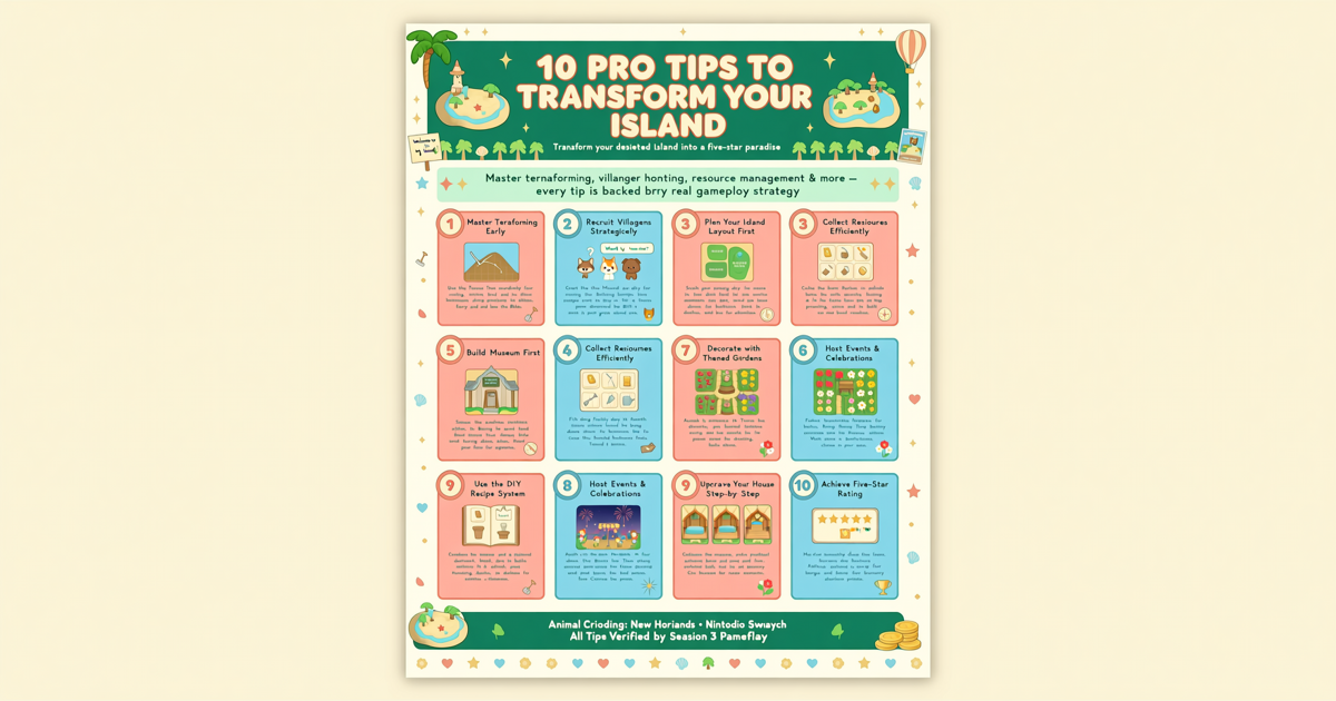 10 Pro Tips to Transform Your Island in Animal Crossing: New Horizons